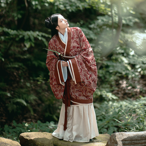 怀谷居采薇双绕长曲裾女款传统礼服原创中国风非改良汉服