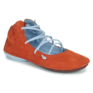 camper/看步女鞋红色皮浅口单鞋平底鞋春夏2022年新款西班牙品牌