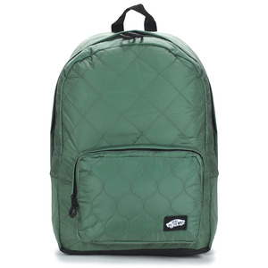 Vans范斯女包双肩背包大容量旅行背包休闲包绿色学生菱形格书包