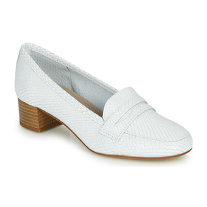 andre女鞋 时尚舒适休闲低跟粗跟单鞋皮鞋白色春夏款 52124304603