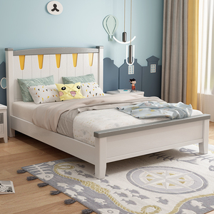 5米单人床青少年小孩床1.35m1.2m多功能储物床