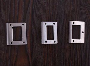 永和嘉泰万嘉 防盗门锁具小档片新多门锁边门框锁扣片3孔门框铁片