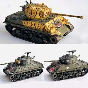 1/72美军M4A3E8谢尔曼坦克车 威龙成品模型 63150-63152 3款现货