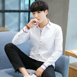 衬衫外套男春秋青年帅气