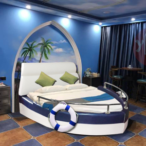 新款主题床酒店异形游艇船形水床定做情趣情侣电动床时尚双人床