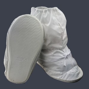 防静电中筒靴特大码PVC大象靴防尘鞋防护靴连体服配套无尘洁净鞋