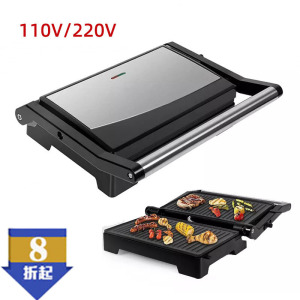 不锈钢帕尼尼牛排烤肉机110v220v多功能早餐机Panini maker牛排机