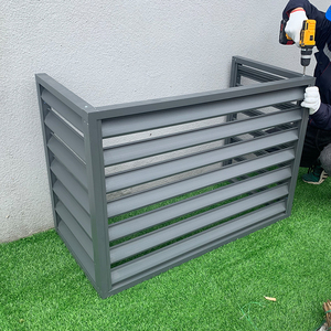 铝合金百叶窗格栅空调室外机罩不锈钢防护网防盗铁架子装饰护栏厂