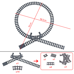 列车动车拼装轨道直轨玩具高铁人行过道铁路天桥火车升降拦杆扩展