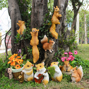 仿真动物摆件户外小松鼠雕塑幼儿园商场花园庭院草坪园林景观装饰