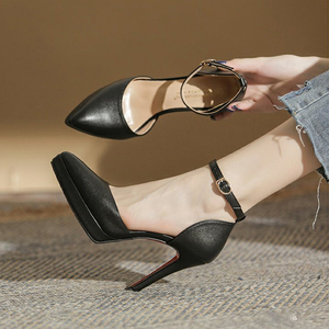 【尖头一字扣高跟鞋10cm】尖头一字扣高跟鞋10cm品牌,价格 - 阿里巴巴