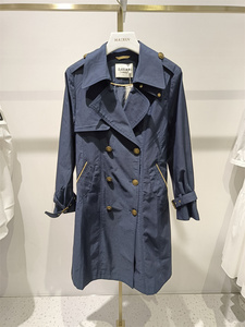 麦寻2022春款ofyl1014专柜正品风衣女长款气质韩版英伦风时尚外套0人