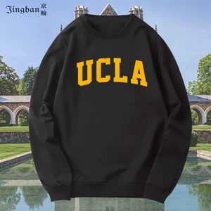 ucla美国加州大学洛杉矶分校篮球运动校服秋冬男女潮套头圆领卫衣