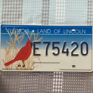 美国车牌illinoisil伊利诺伊州e75420国外国汽车文化装饰收藏个性