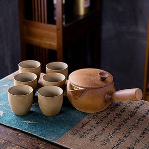 复古围炉茶具套装可明火干烧炒茶烤奶罐罐壶侧把壶带盖子加热温茶