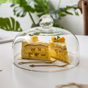 玻璃蛋糕罩家用防尘罩水果点心盖欧式西点甜品盖食品级无铅玻璃罩