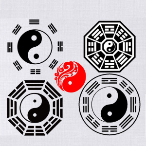 太极阴阳先天后天伏羲八卦图玻璃防水贴纸墙贴画家居个性窗花壁纸