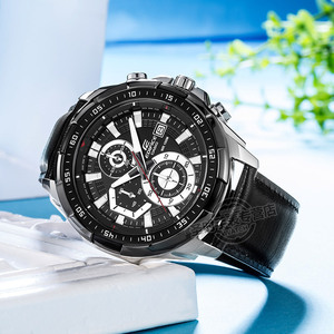 casio卡西欧edifice金属系列皮带计时大盘防水男士手表efr-539
