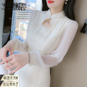 新中式旗袍连衣裙子早春秋冬季2024年新款女装长袖国风显瘦小个子