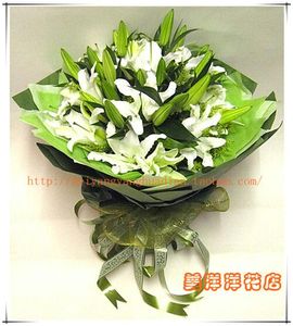 混搭花束 百合花束 三八节 白色情人节 母亲节 七夕情人节礼物
