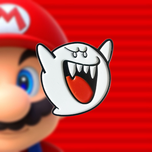 cheer 超级玛丽害羞幽灵胸针动漫卡通别针情侣原创小礼物金属徽章