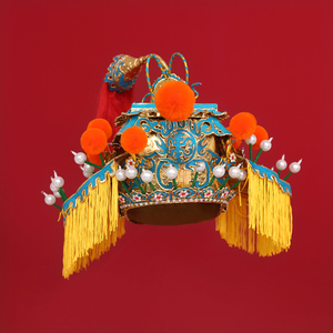 戏曲戏剧京剧头盔相爷盔花脸郭子仪国丈太师帽点绸三开耳不闻帅盔