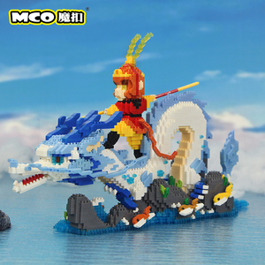 mco/魔扣国潮当道积木高难度益智小颗粒拼图玩具男孩女孩新年礼物