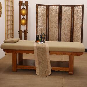 明仕实木美容床按摩床推拿床美容院专用折叠美容床理疗床美体按摩