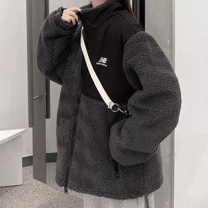 newbalance新百伦羊羔绒双面穿情侣男女抓绒外套nb加厚保暖棉服