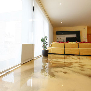 慕凯风彩晶艺术地坪漆树脂地板漆室内家用珠光地板酒店民宿地漆