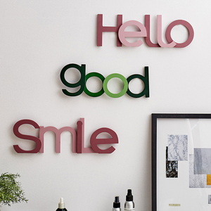 创意ins风墙面发光立体英文字母装饰品网红奶茶店背景墙墙壁挂件