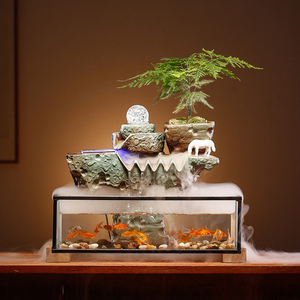 小型鱼缸摆件室内