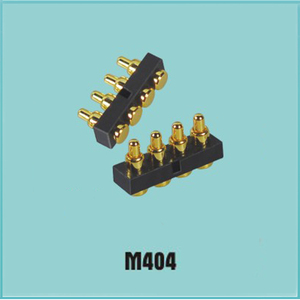 充电导电弹簧顶针插板pogopin公母座连接器电流针4P2.54间距触点