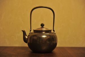日本昭和时期老银壶汤沸
