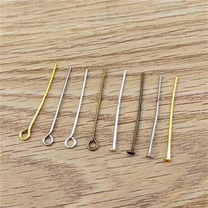 九字针平头针配饰 diy手工饰品材料手链项链接口扁头针配饰串珠针