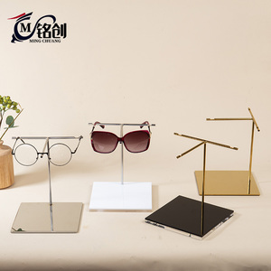 单层眼镜支架 不锈钢墨镜展示架 亚克力眼镜展示架眼镜店展示道具