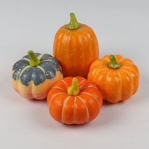 仿真小南瓜蔬菜模型摄影道具万圣节儿童乐园装饰橱柜摆件玩具教具