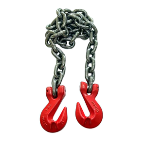 双钩起重锰钢链条石头铁链吊装铁链条吊具叉车铁链子吨带抓钩吊链