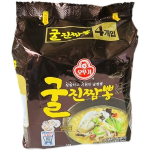韩国进口不倒翁生蚝海蛎子拉面130g*4袋方便面速食泡面海鲜面包邮