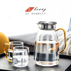高颜值冷水壶玻璃耐高温大容量凉白开水壶水杯透明冷泡凉茶壶扎壶