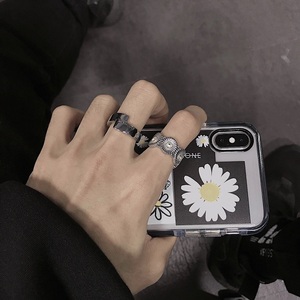 share韩国gd权志龙同款带钻小雏菊戒指ins风男女个性嘻哈潮流指环