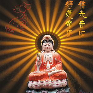 佛像背光背景射灯观音神像佛堂佛龛插电佛光灯