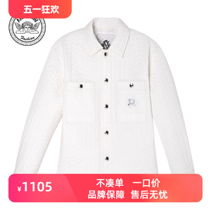 安杰安尼男装秋冬季新款微廓形版白色翻领棉服夹克AJ834083243