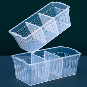 透明镂空收纳筐桌面长方形储物盒抽屉分隔家用多功能零食置物小篮