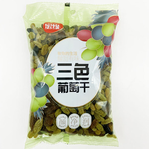 蜜缘新疆葡萄干365g袋装黑加仑提子青葡萄三色葡萄干无籽免洗零食