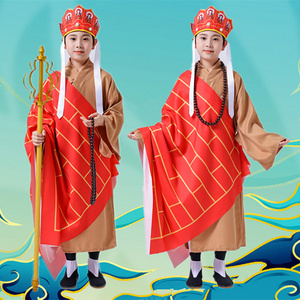 儿童西游记唐僧装扮服全套道具舞台演出服角色扮演cos服装万圣节