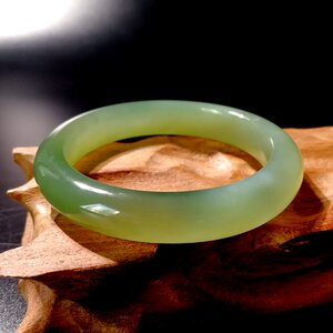 糊涂老庙祝岫玉手镯辽宁岫岩180料深绿冰种纯天然釉玉秀玉高冰a货