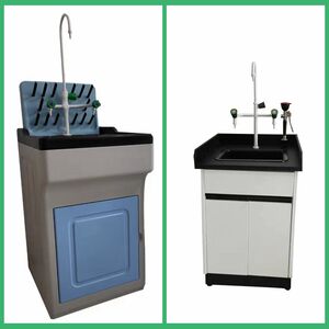 全钢木理化板pp abs生物化学试实验室水槽台柜小型洗手台转角柜池