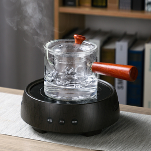电陶炉煮茶器黑白茶小型茶炉套装侧把壶家用茶具玻璃蒸茶壶烧水壶
