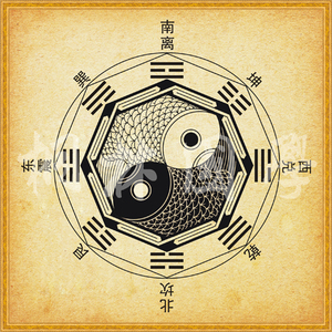 阴阳鱼太极八卦图贴